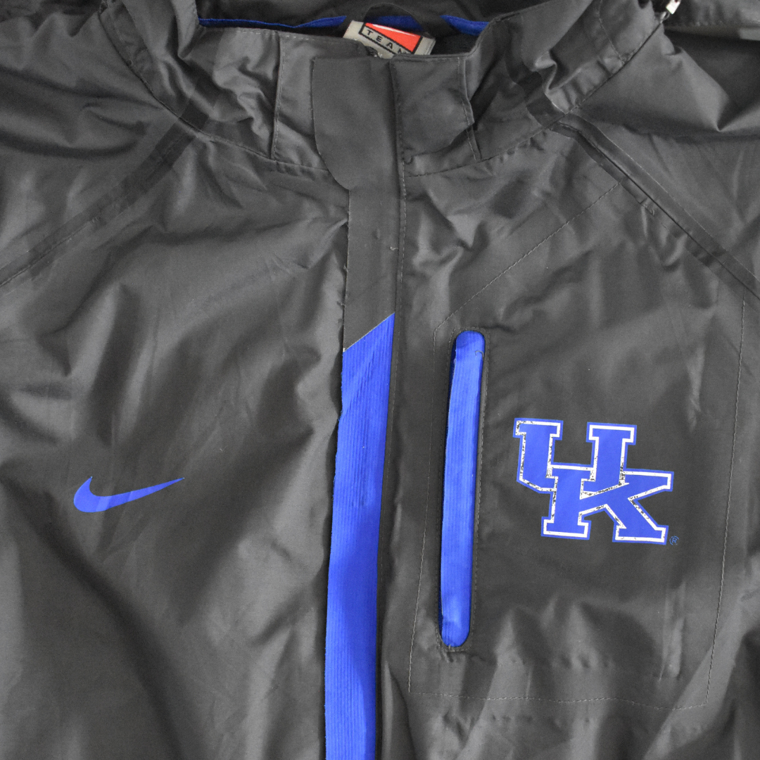Vintage Nike Gray And Blue Windbreaker Kentucky Univeristy Jacket