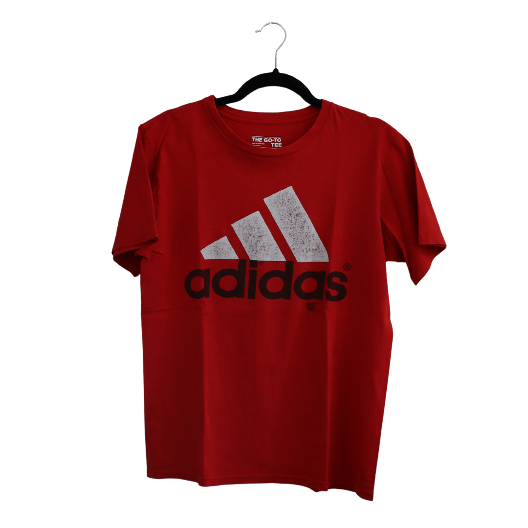 Adidas red T-shirt with printed logo