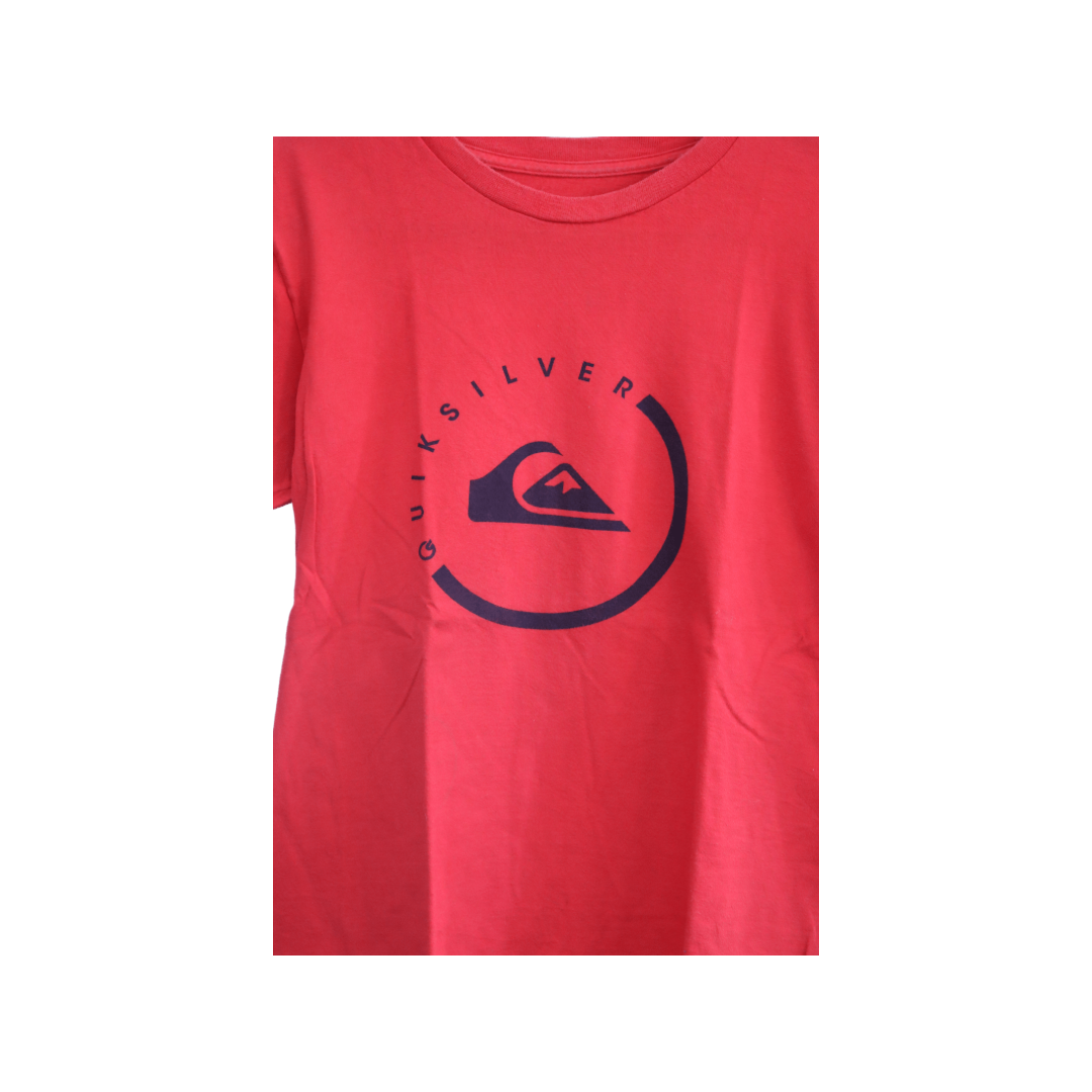 Quick Silver red T-shirt with printed logo