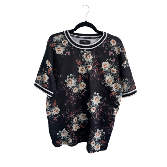 Vintage Pacsun Black Flower T-Shirt Men´s S