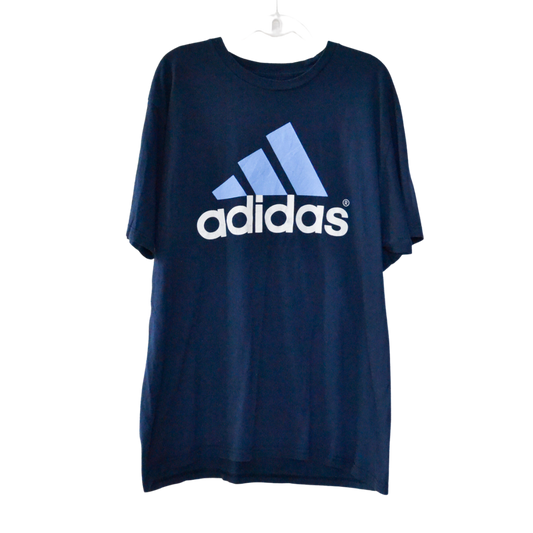 Adidas blue T-shirt with printed logo
