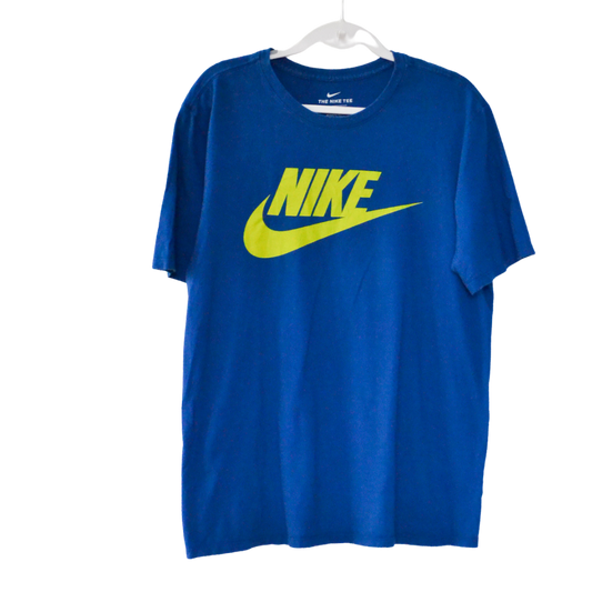 Nike light blue tee with printed logo
