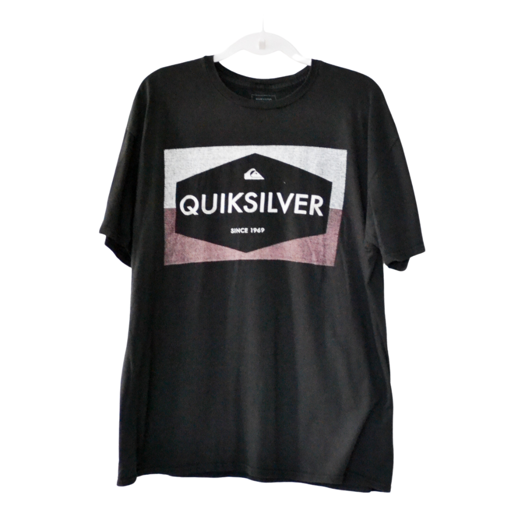 Quicksilver black with printed logo