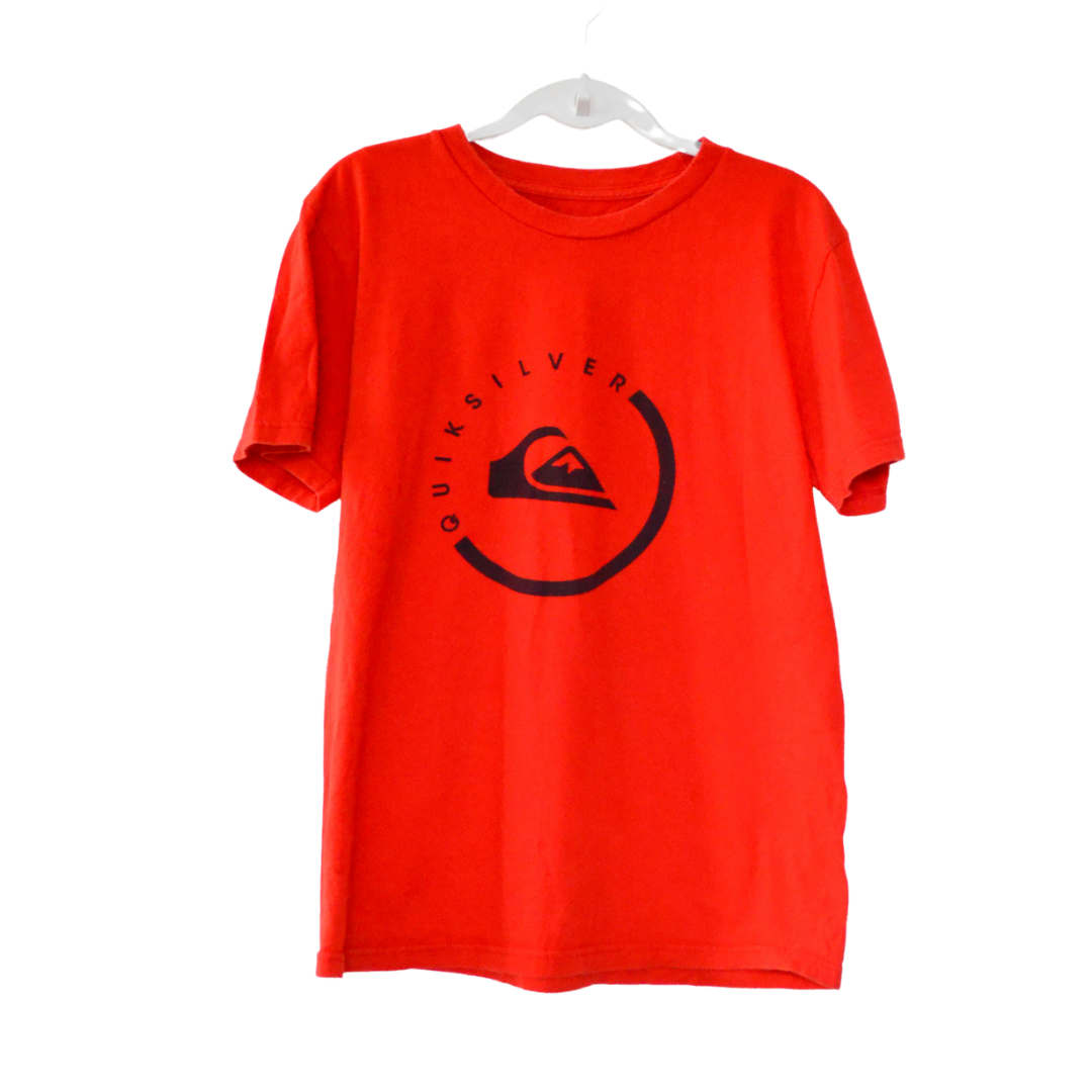 Quicksilver red with black printed logo